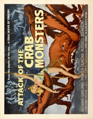 Attack of the Crab Monsters movie poster (1957) pillow