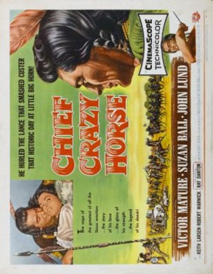 Chief Crazy Horse movie poster (1955) poster with hanger