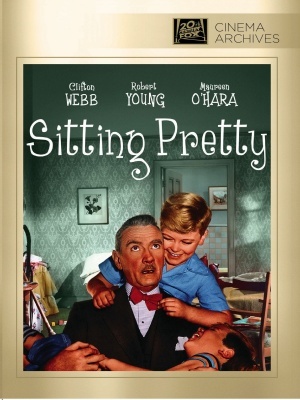 Sitting Pretty movie poster (1948) wood print