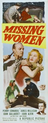Missing Women movie poster (1951) pillow