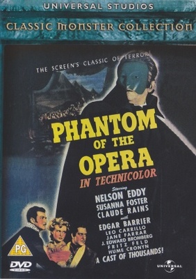 Phantom of the Opera movie poster (1943) canvas poster