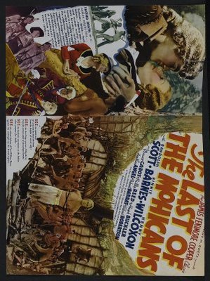 The Last of the Mohicans movie poster (1936) poster with hanger