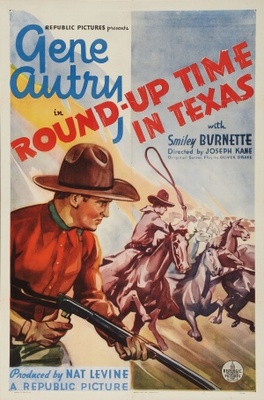 Round-Up Time in Texas movie poster (1937) Stickers MOV_dbe383f1