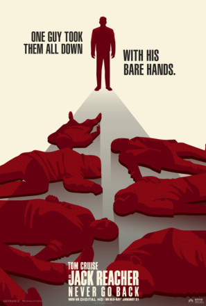 Jack Reacher: Never Go Back movie poster (2016) pillow