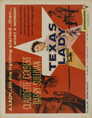Texas Lady movie poster (1955) canvas poster