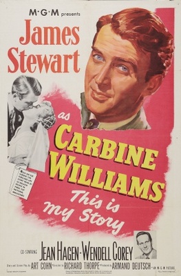 Carbine Williams movie poster (1952) wooden framed poster