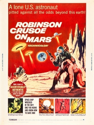Robinson Crusoe on Mars movie poster (1964) metal framed poster