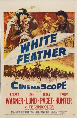 White Feather movie poster (1955) canvas poster