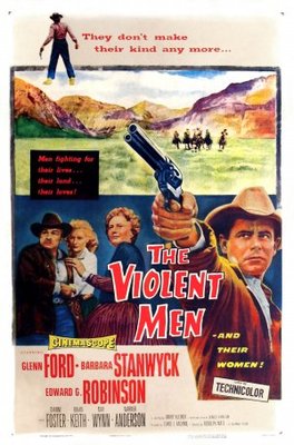 The Violent Men movie poster (1955) wooden framed poster