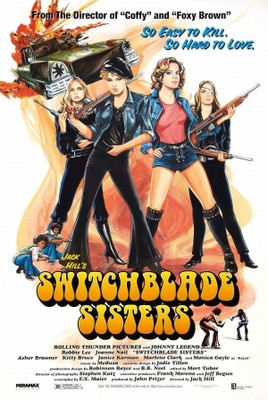 Switchblade Sisters movie poster (1975) metal framed poster
