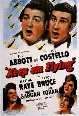 Keep 'Em Flying movie poster (1941) wood print