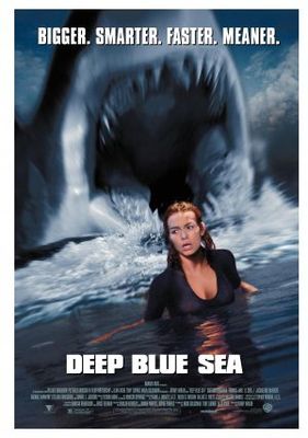 Deep Blue Sea movie poster (1999) wood print