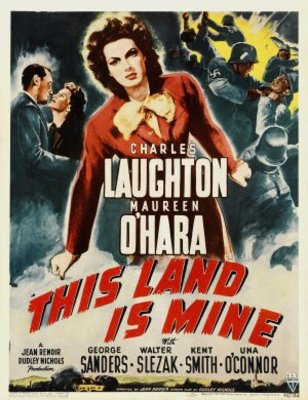 This Land Is Mine movie poster (1943) metal framed poster