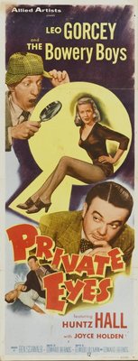 Private Eyes movie poster (1953) wood print