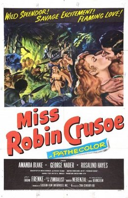 Miss Robin Crusoe movie poster (1954) metal framed poster