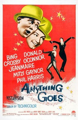 Anything Goes movie poster (1956) wood print
