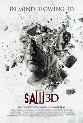 Saw VII movie poster (2010) pillow