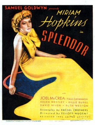 Splendor movie poster (1935) canvas poster