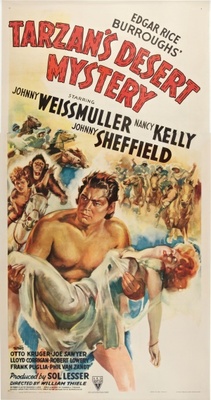 Tarzan's Desert Mystery movie poster (1943) metal framed poster