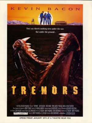 Tremors movie poster (1990) wooden framed poster
