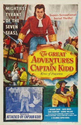 The Great Adventures of Captain Kidd movie poster (1953) poster with hanger