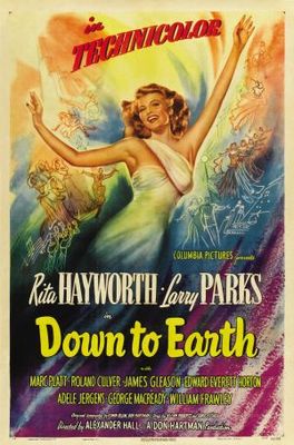 Down to Earth movie poster (1947) metal framed poster