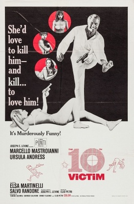 La decima vittima movie poster (1965) canvas poster
