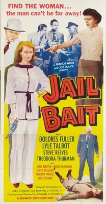 Jail Bait movie poster (1954) wooden framed poster