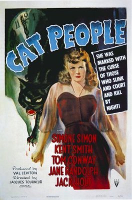 Cat People movie poster (1942) wood print