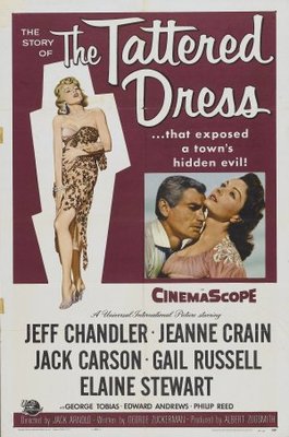 The Tattered Dress movie poster (1957) wooden framed poster