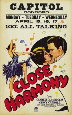 Close Harmony movie poster (1929) poster