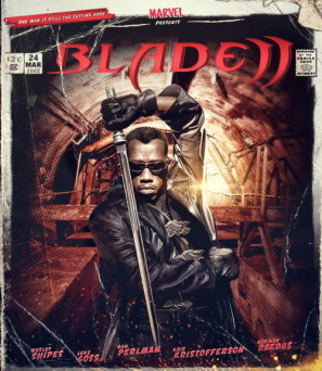 Blade 2 movie poster (2002) wooden framed poster