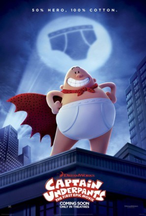 Captain Underpants movie poster (2017) poster with hanger