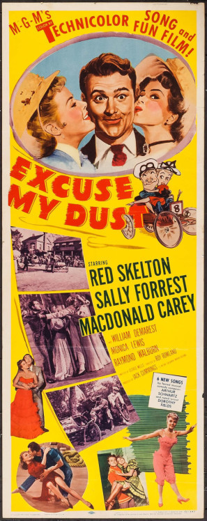 Excuse My Dust movie poster (1951) wood print