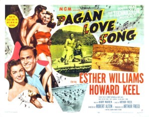 Pagan Love Song movie poster (1950) wood print
