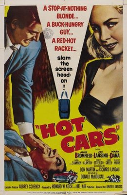 Hot Cars movie poster (1956) metal framed poster