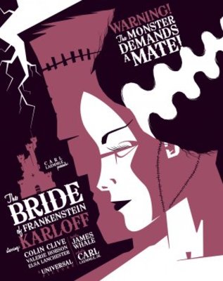 Bride of Frankenstein movie poster (1935) wood print