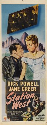 Station West movie poster (1948) metal framed poster