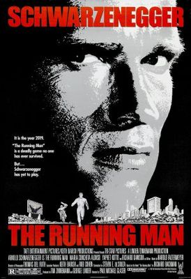 The Running Man movie poster (1987) metal framed poster