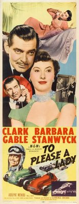To Please a Lady movie poster (1950) canvas poster