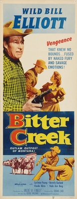 Bitter Creek movie poster (1954) poster with hanger