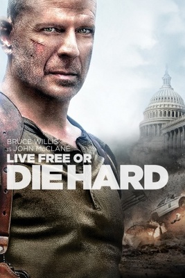 Live Free or Die Hard movie poster (2007) wood print