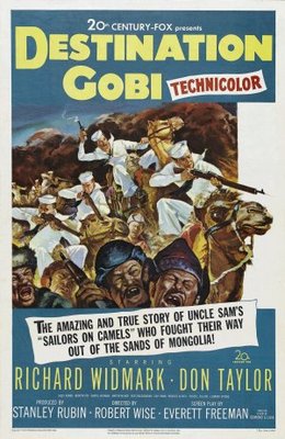 Destination Gobi movie poster (1953) metal framed poster