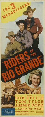 Riders of the Rio Grande movie poster (1943) wooden framed poster