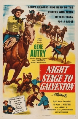 Night Stage to Galveston movie poster (1952) canvas poster