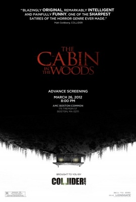 The Cabin in the Woods movie poster (2011) wood print