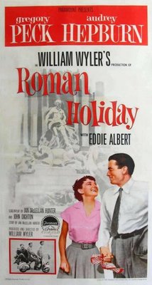 Roman Holiday movie poster (1953) wood print
