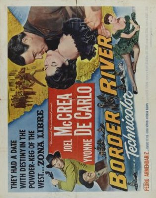 Border River movie poster (1954) wooden framed poster