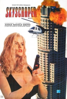 Skyscraper movie poster (1996) wood print