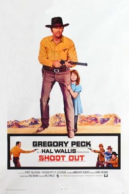Shoot Out movie poster (1971) wood print